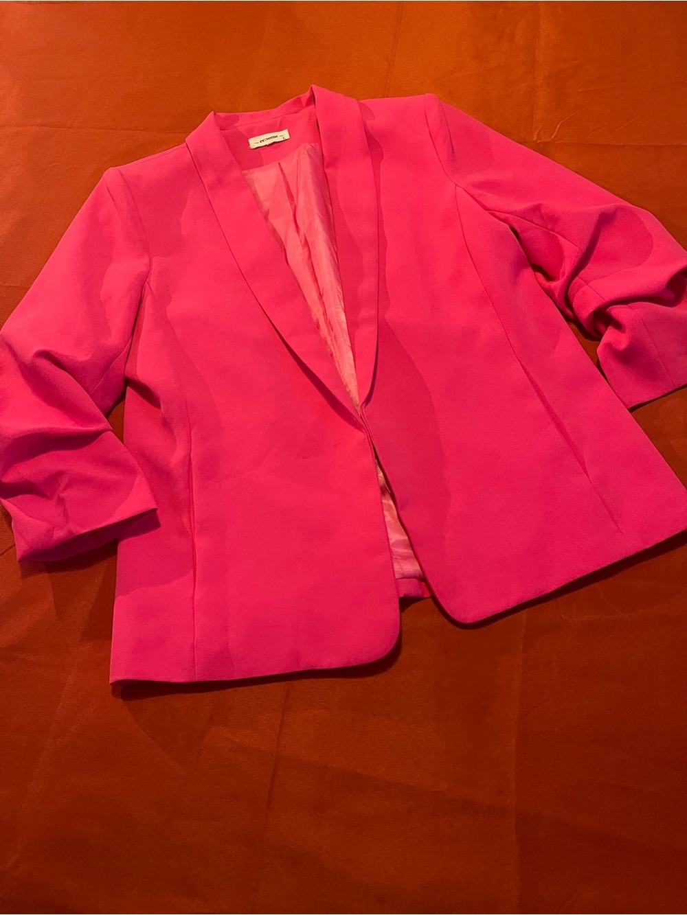 eesome Bright Pink Open-Front Blazer